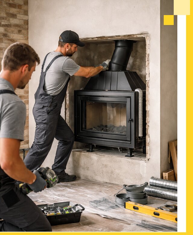 Установка каминных топок в Красном Сулине: монтаж, подключение