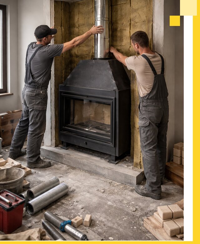 Изготовление и монтаж закрытых каминов в Красном Сулине под ключ