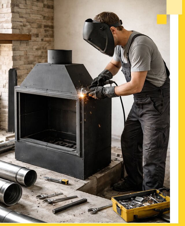 Продажа и установка металлических каминов в Красном Сулине под ключ