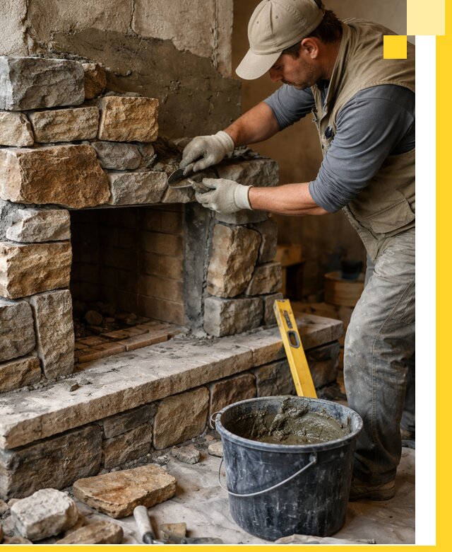 Изготовление и установка каменных каминов под ключ в Красном Сулине