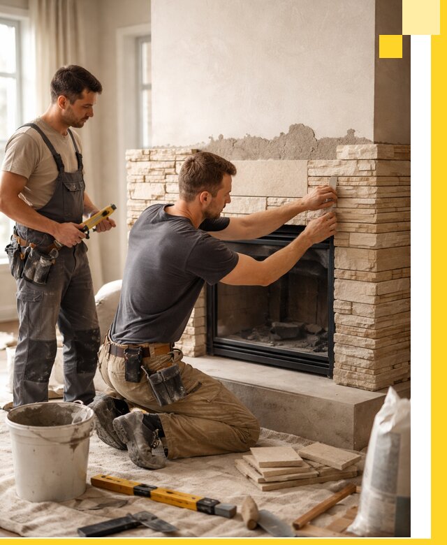 Установка и монтаж каминов для загородного дома в Красном Сулине