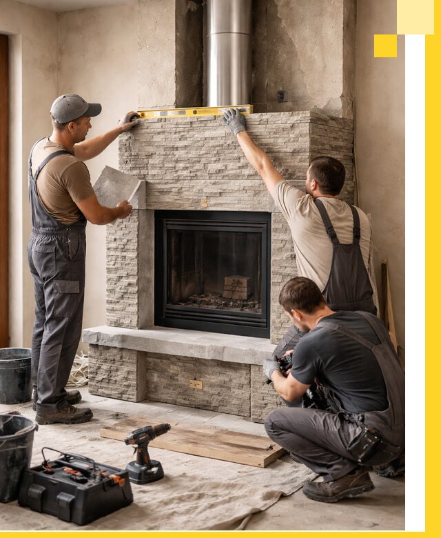 Профессиональный монтаж каминов под ключ в Красном Сулине для дома