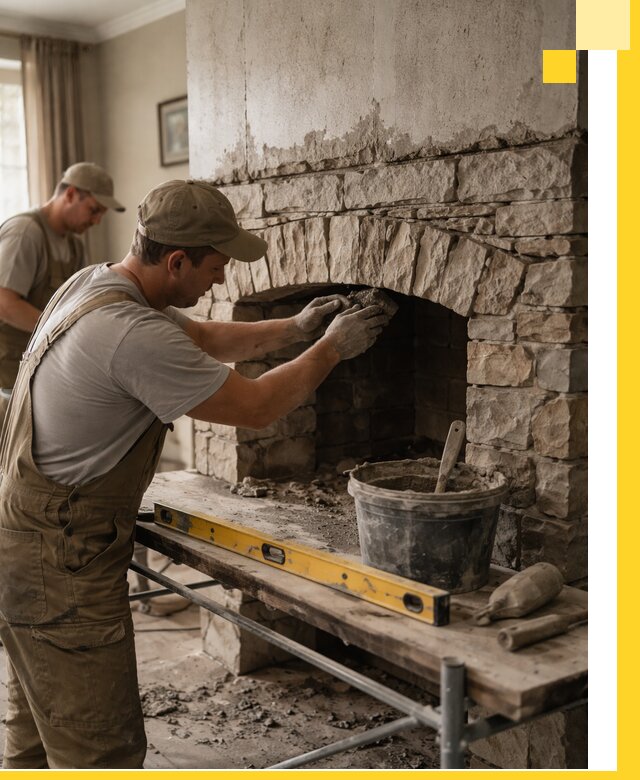 Изготовление каминов под ключ в Красном Сулине, монтаж и отделка