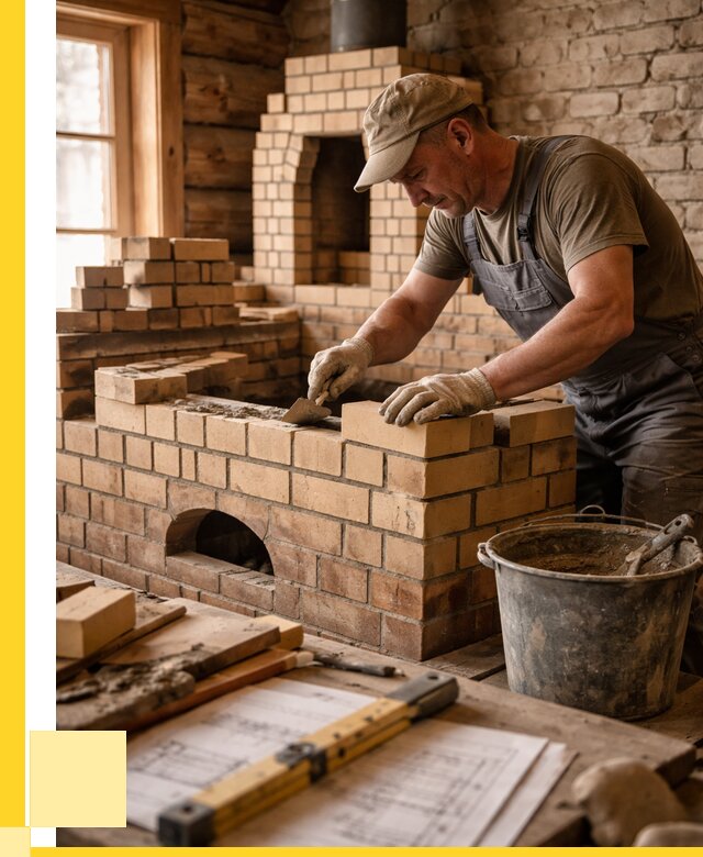 Кладка печей из кирпича в Красном Сулине цены от 30618 р. - ЭриданКрл