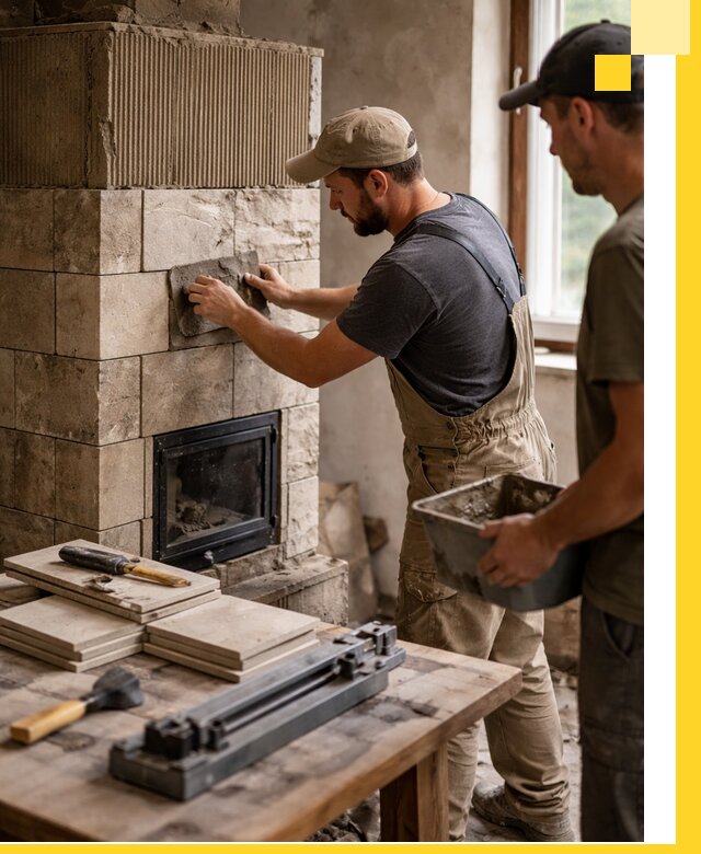 Профессиональная облицовка печей в Красном Сулине: керамика и камень