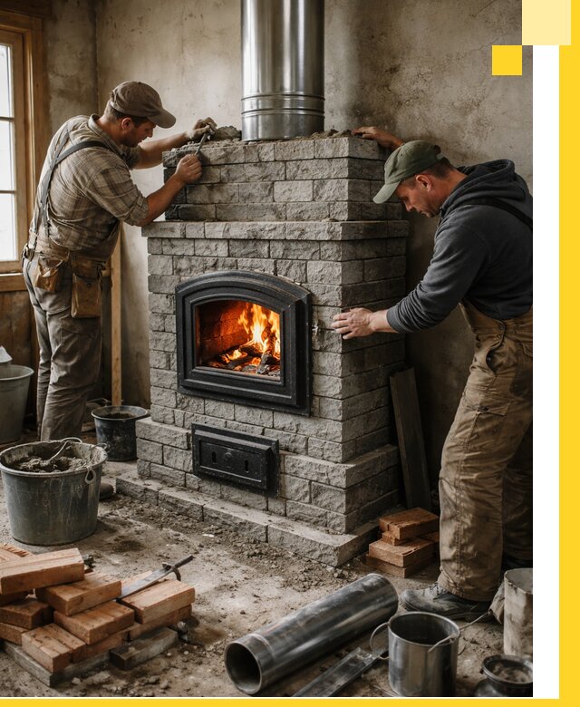 Производство, поставка и монтаж дровяных печей в Красном Сулине