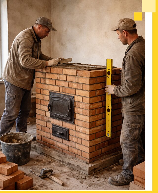 Отопительные печи под ключ в Красном Сулине, установка и сборка