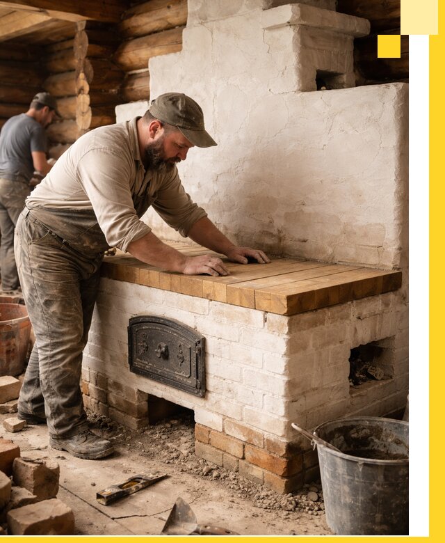 Проектирование и установка русской печи с лежанкой в Красном Сулине