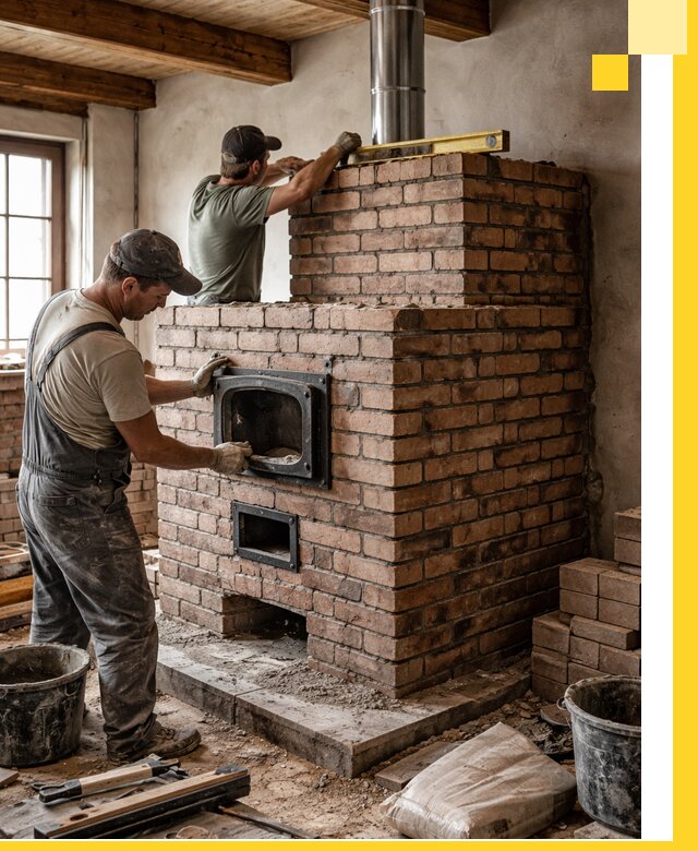 Печи для загородного дома под ключ в Красном Сулине — монтаж и сервис