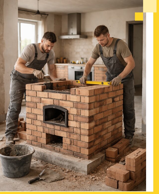 Установка и монтаж печей в частном доме в Красном Сулине под ключ