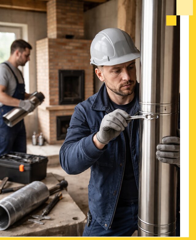 Профессиональный монтаж дымоходов для печей в Красном Сулине