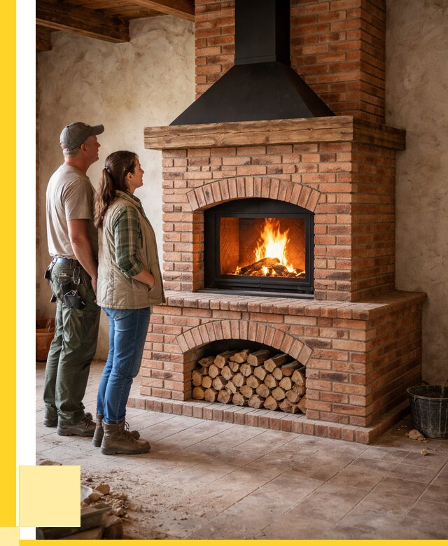 Печи камины из кирпича в Красном Сулине от 122472 р. | ЭриданКрл