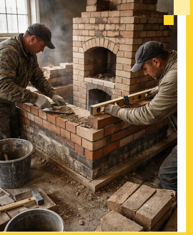 Изготовление и монтаж печей и каминов из кирпича в Красном Сулине