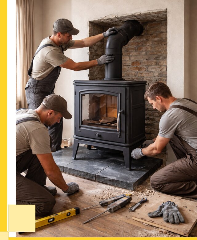 Монтаж печи камина в частном доме в Красном Сулине от 25515 р. | ЭриданКрл
