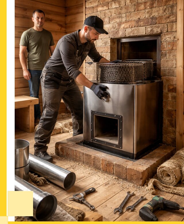 Монтаж банных печей под ключ в Красном Сулине от 18371 р., ЭриданКрл