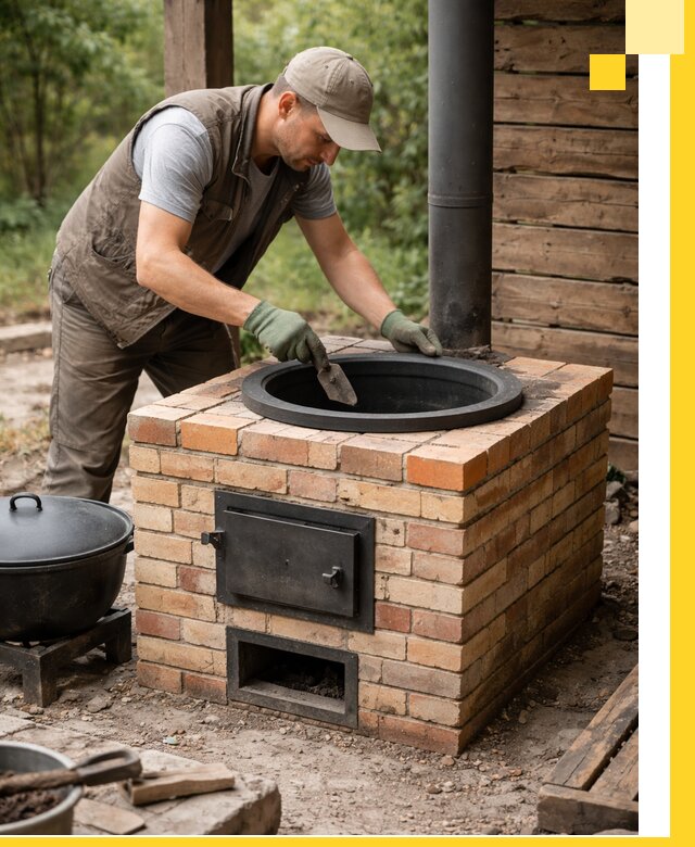 Изготовление и установка печей для казана в Красном Сулине под ключ