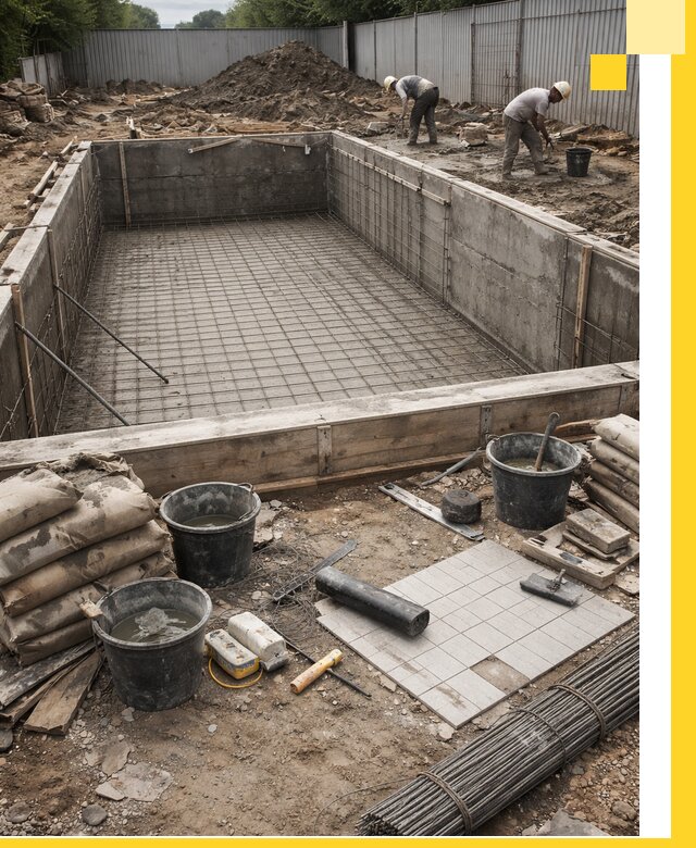 Строительство бассейнов под ключ в Красном Сулине, дизайн и монтаж