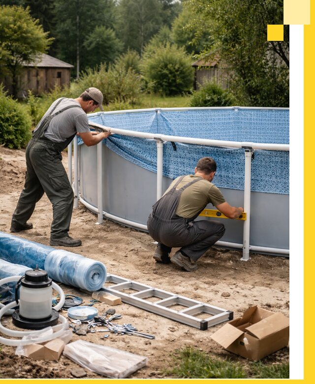 Установка и монтаж каркасных бассейнов в Красном Сулине под ключ