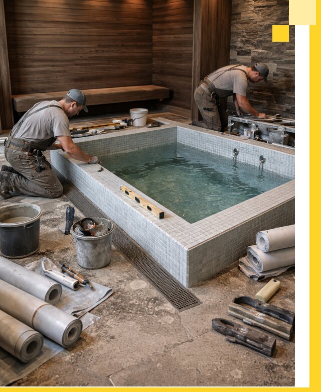 Установка и строительство бассейнов для сауны в Красном Сулине