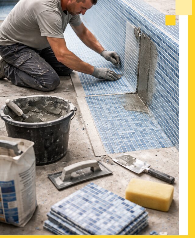 Укладка и ремонт мозаики для бассейнов под ключ в Красном Сулине