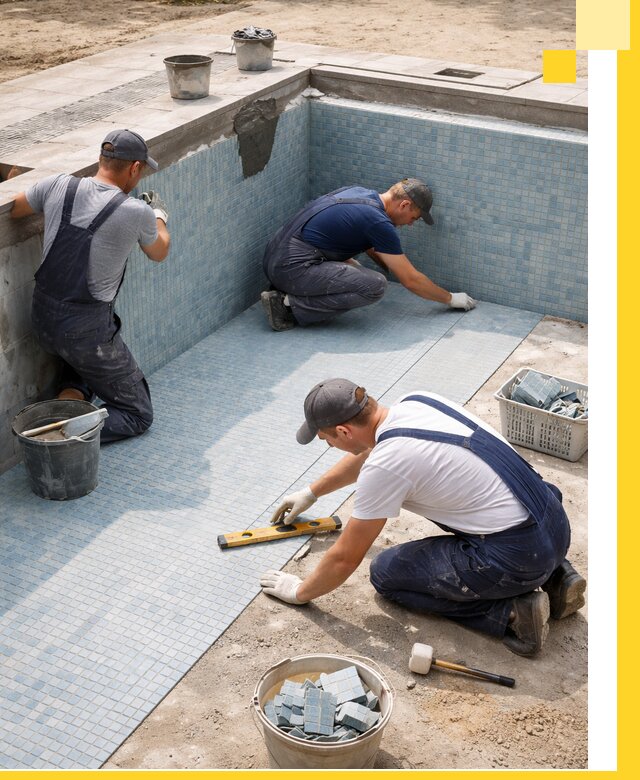 Укладка и установка плитки для бассейнов под ключ в Красном Сулине