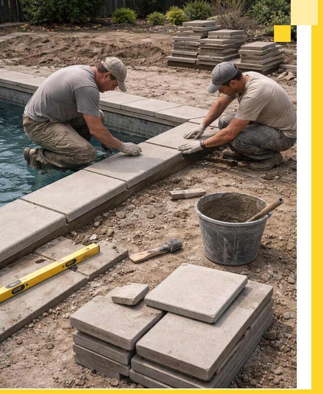 Установка и изготовление копингового камня для бассейнов в Красном Сулине