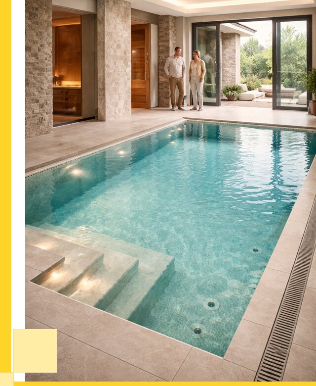 Бассейн во дворе в Красном Сулине: проект, отделка от 1224720 р. | ЭриданКрл