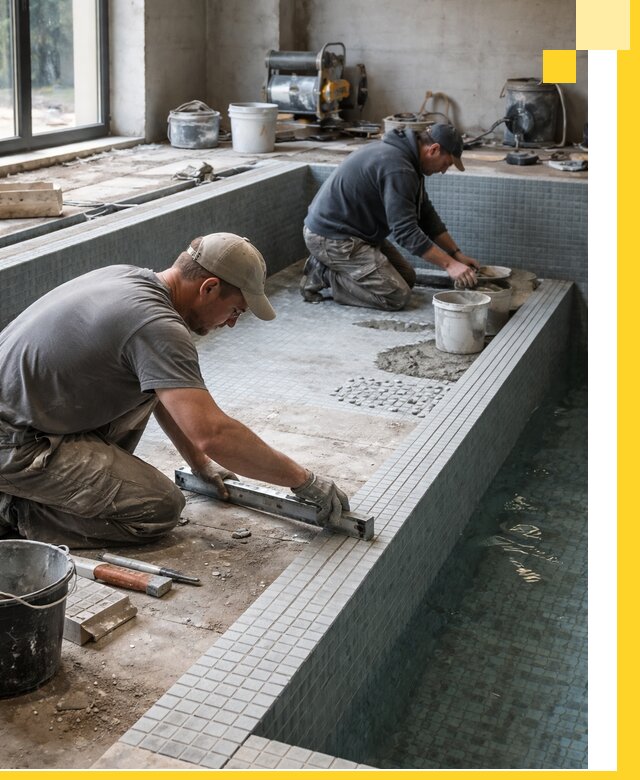 Строительство бассейна в частном доме в Красном Сулине под ключ