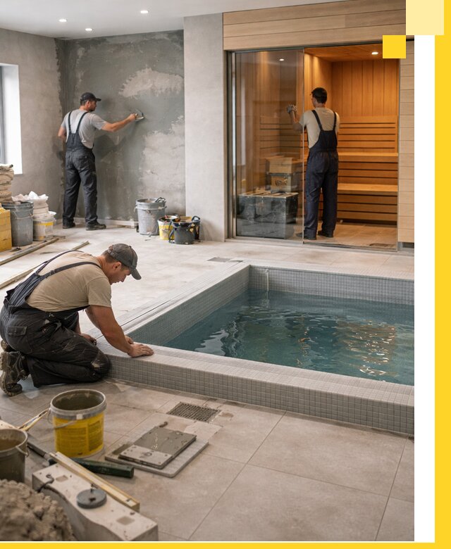 Проектирование и строительство сауны с бассейном в Красном Сулине