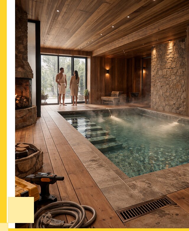 Проекты бань с бассейном под ключ в Красном Сулине от 76545 р., ЭриданКрл