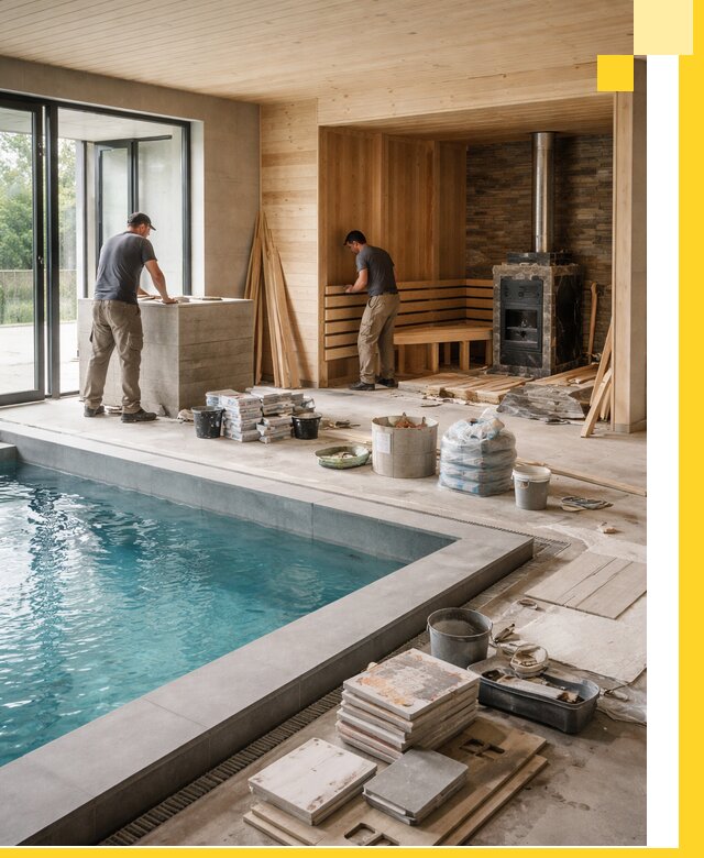 Проектирование и строительство бань с бассейном в Красном Сулине