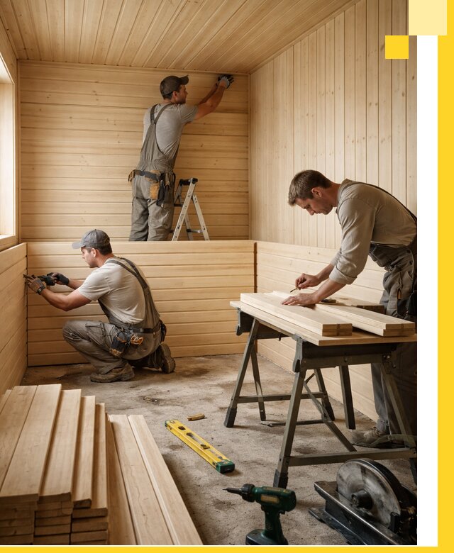 Обшивка саун в Красном Сулине из натуральной древесины под ключ