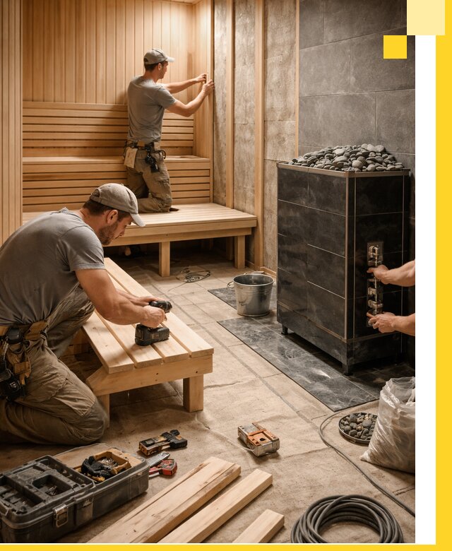 Дизайн и строительство интерьерных саун под ключ в Красном Сулине