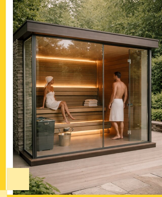 Сауна стеклянная и двери для сауны в Красном Сулине от 255150 р. | ЭриданКрл