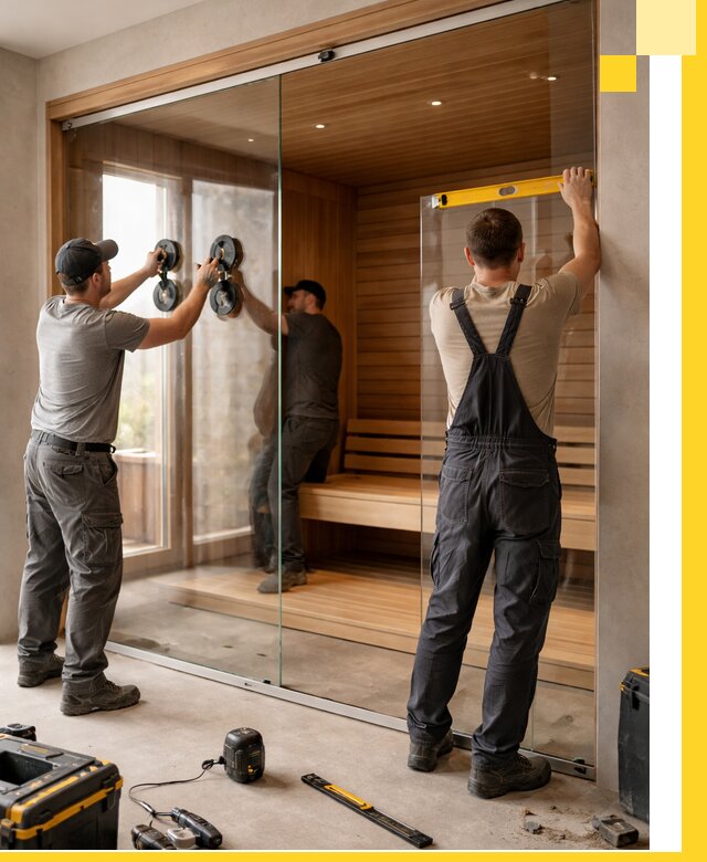 Производство и монтаж стеклянных саун под ключ в Красном Сулине