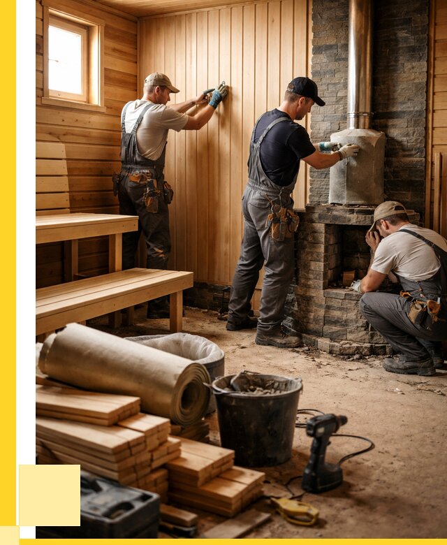 Ремонт бань под ключ в Красном Сулине от 45927 р. | ЭриданКрл