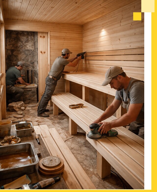 Профессиональная отделка бань в Красном Сулине под ключ, с гарантией