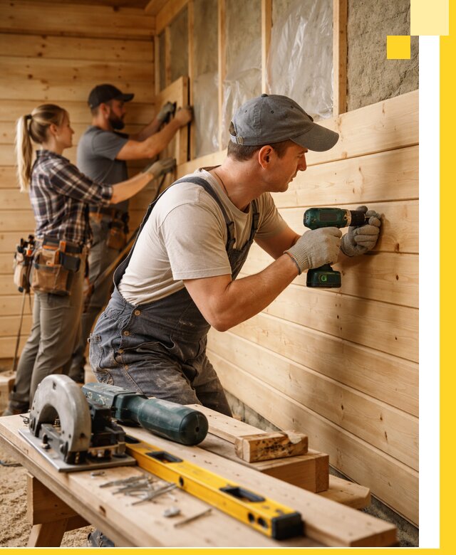 Обшивка бань под ключ в Красном Сулине: отделка стен и потолков