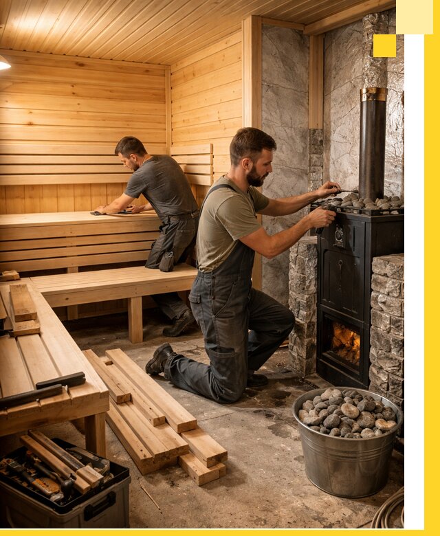 Дизайн и строительство интерьеров бань под ключ в Красном Сулине