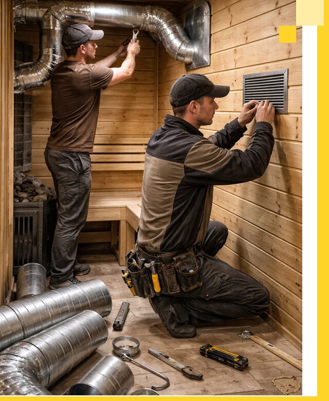 Проектирование и монтаж вентиляции бани в Красном Сулине под ключ