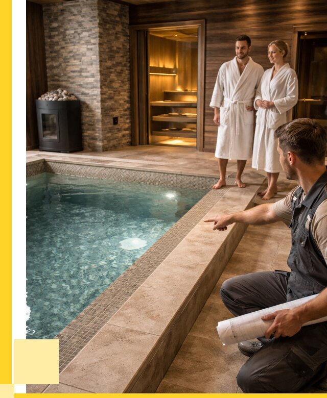 Проект бани с бассейном под ключ в Красном Сулине от 66339 р. | ЭриданКрл