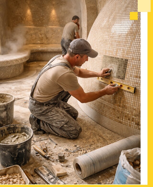 Хамам под ключ в Красном Сулине: проектирование, строительство, отделка