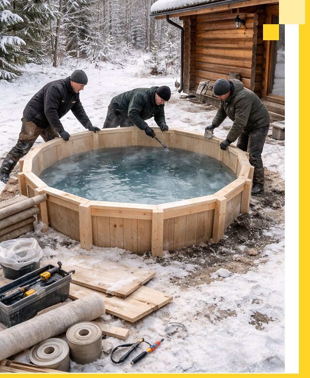 Изготовление и установка ледяных купелей под ключ в Красном Сулине