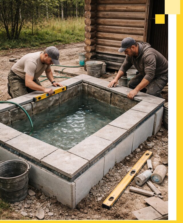 Изготовление и установка холодных купелей под ключ в Красном Сулине